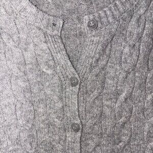 Pink Rose Heather Gray Button-Up Cardigan